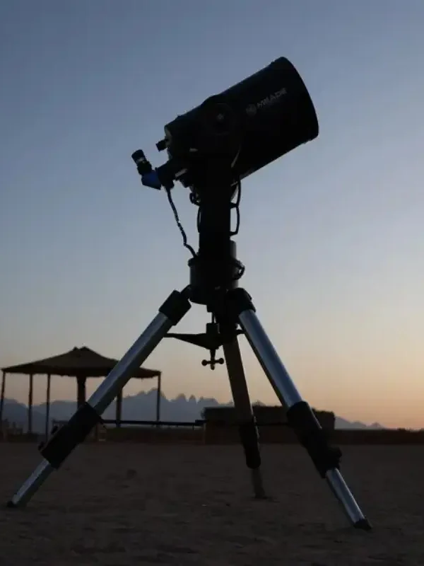 Telescope stargazing experience in the Red Sea desert