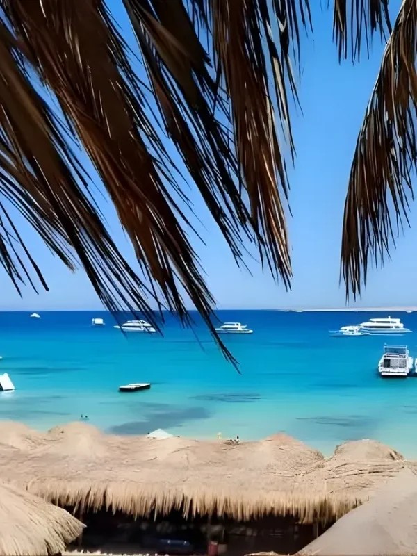 Orange bay beach in Hurghada Red Sea island boat excursion