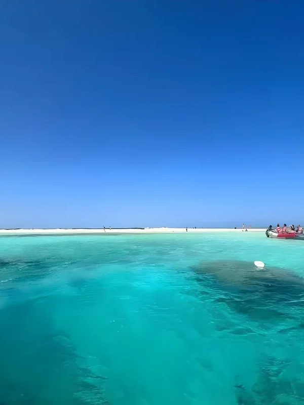 Clear turquoise water during Hamata snorkeling trip