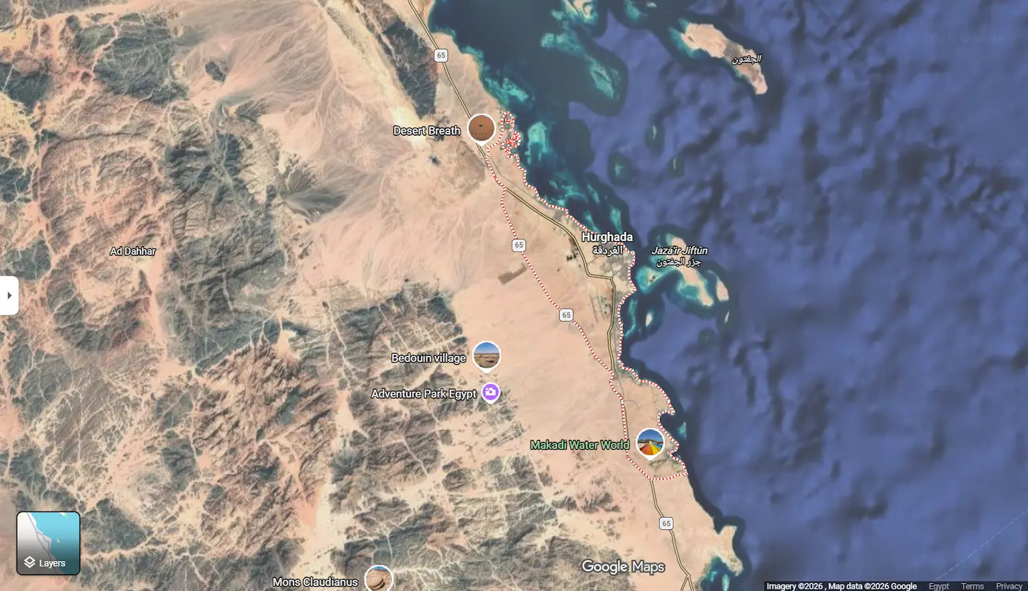 Hurghada Blog Post Google map location