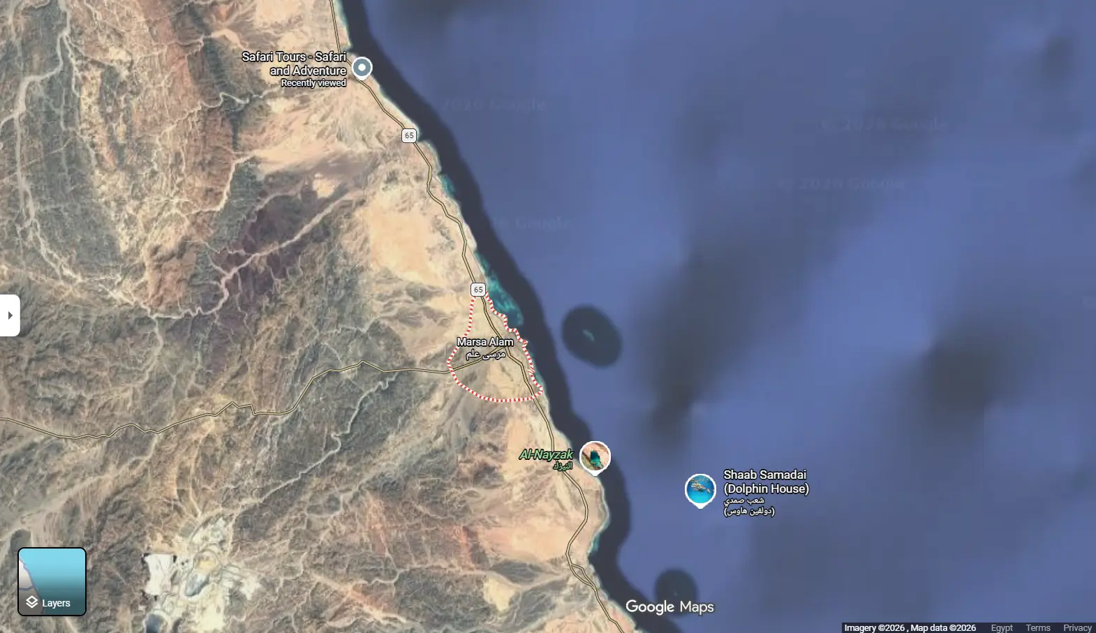 Marsa Alam Google map location