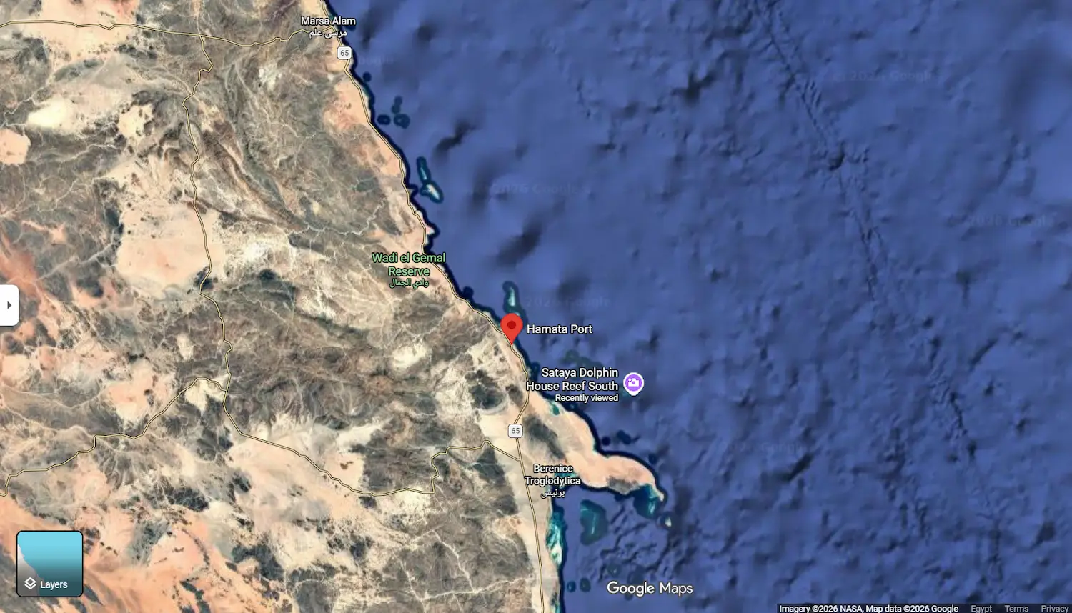 Sataya Dolphin House Reef Marsa Alam Google map location