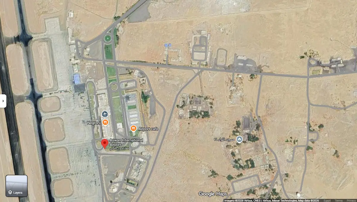 Aswan Airport Taxi transfer Google map location