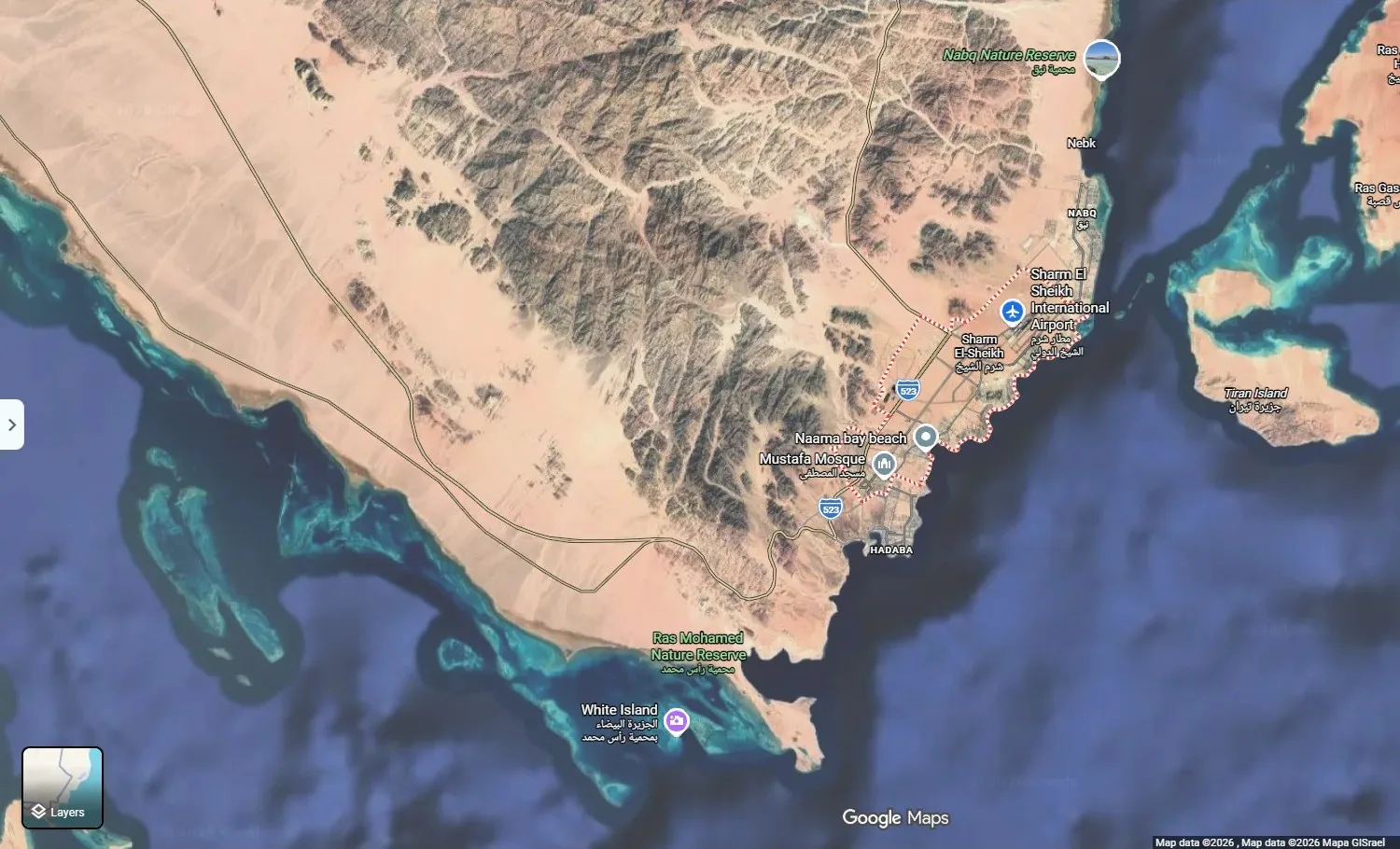 Sharm El-Sheikh Google maps location